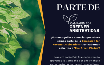 Patrocinador institucional de la Campaign for Greener Arbitrations: The Green Pledge